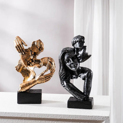 ABSTRAKTE SKULPTUR – MODERNE DEKOFIGUR IN BRONZE ODER SCHWARZ